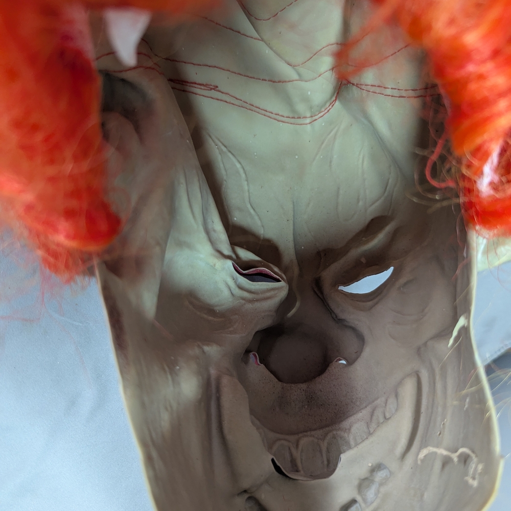 Creepy Clown Mask with Orange Hair With Toile Skirt - Picture 12 of 15
